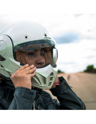 Casco modular 180 Tech blanco hueso de By City