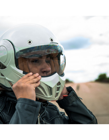 Casco modular 180 Tech blanco hueso de By City