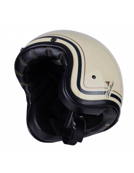 Casco Jet Two Strokes color Beige de By City