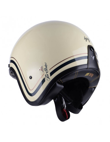Casco Jet Two Strokes color Beige de By City