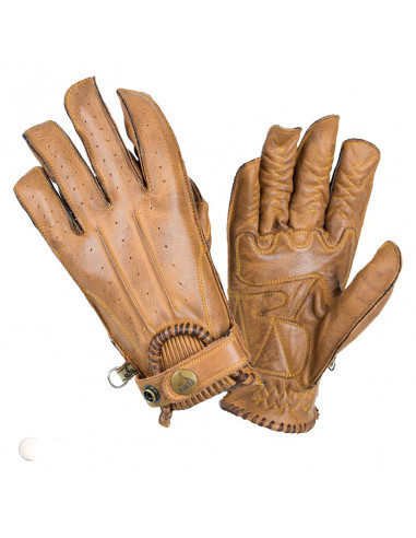 Guantes de cuero Second Skin Mostaza para hombre de By City