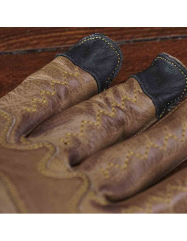 Guantes de cuero Second Skin Mostaza para...