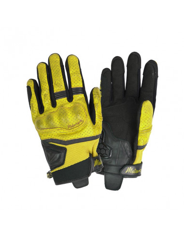 Guantes de piel Tokio para hombre amarillos de By City