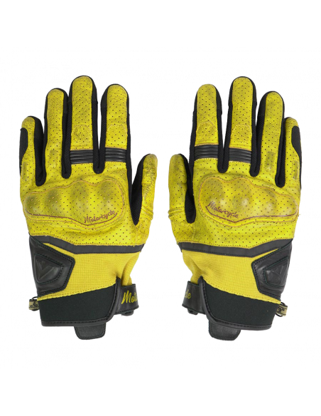 Guantes de piel Tokio para hombre amarillos de By City