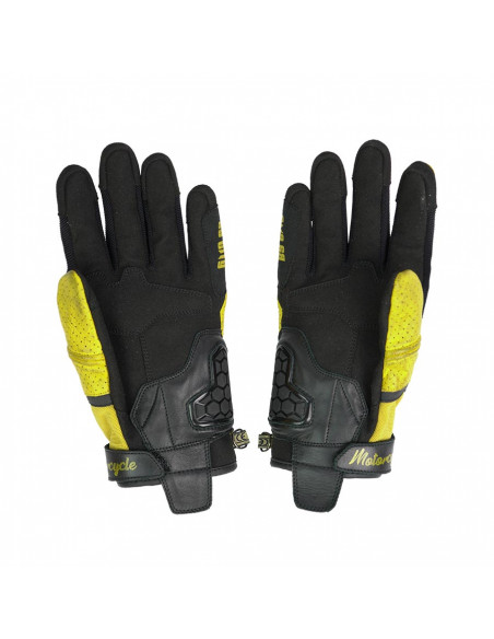 Guantes de piel Tokio para hombre amarillos de By City
