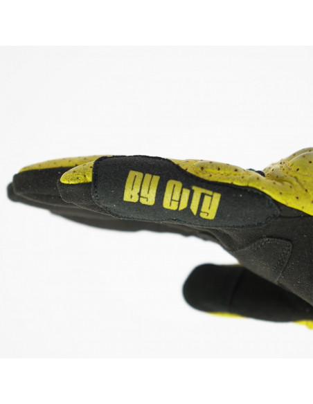 Guantes de piel Tokio para hombre amarillos de By City