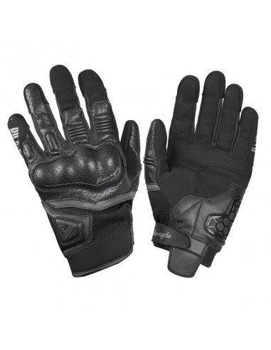 Guantes Tokio negros de piel de By City para hombre