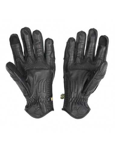 Guantes de piel perforada Amsterdam negros...