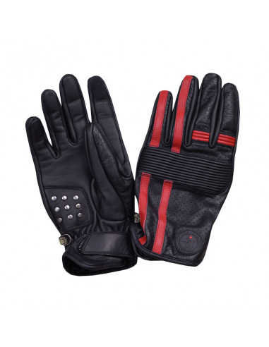 Guantes Madrid 12+1 negro y rojo