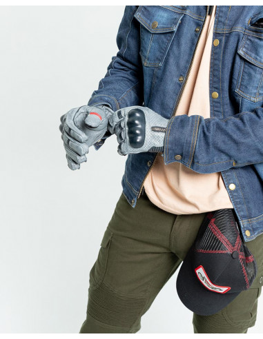 Guantes de Moto Amsterdam Gris de By City