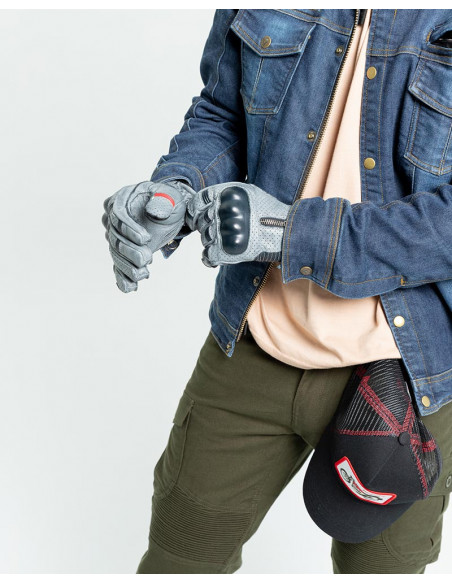 Guantes de Moto Amsterdam Gris de By City