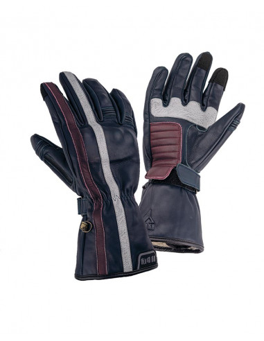 Guantes de piel para invierno Oslo Azules de By City