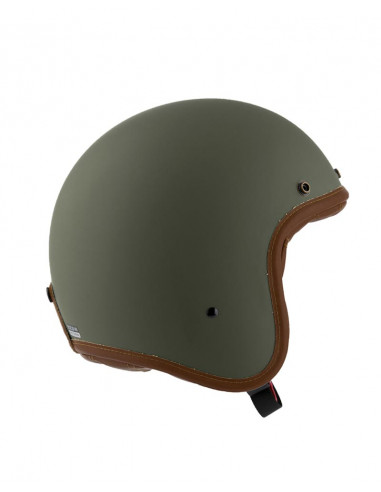 Casco Jet abierto Two Strokes en Verde mate