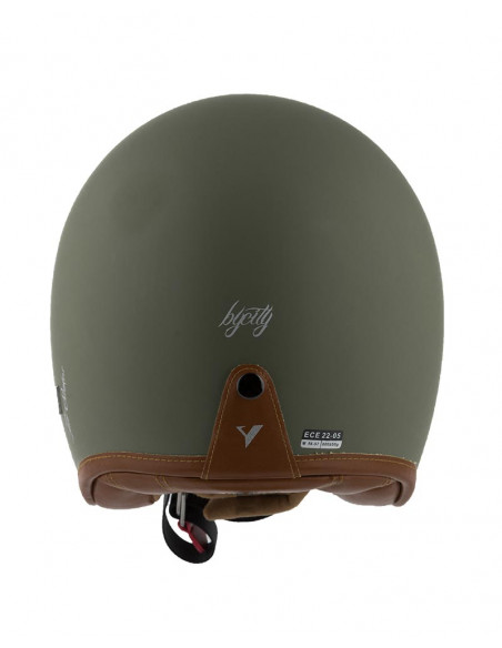 Casco Jet abierto Two Strokes en Verde mate