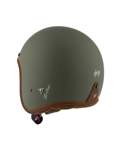 Casco Jet abierto Two Strokes en Verde mate
